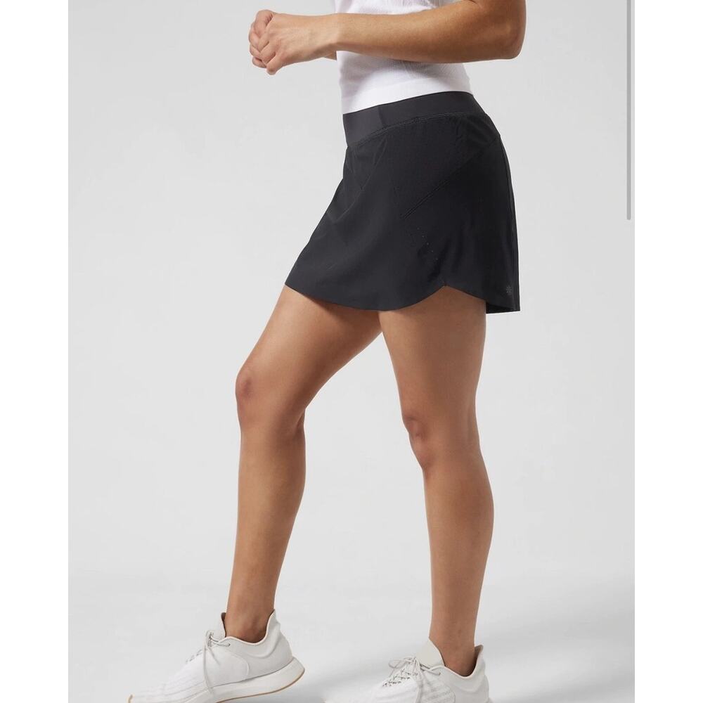 Athleta Run With It Skort 14 Black Athletic Tennis Running Women's M